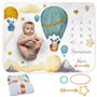 ODOXIA Couverture Etape Bébé en Français | Tapis Mois Bebe Garçon Ou Fille