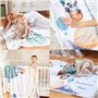 ODOXIA Couverture Etape Bébé en Français | Tapis Mois Bebe Garçon Ou Fille, Unisexe | Thème Ballon | Cadeau Baby-Shower Personna