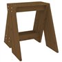 Sgabelli 2 pz Miele 40x40x45 cm in Legno Massello di Pino