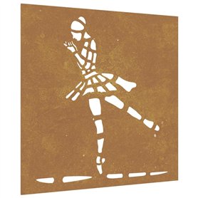 vidaXL Décoration murale jardin 55x55 cm motif de danseuse de ballet