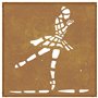 vidaXL Décoration murale jardin 55x55 cm motif de danseuse de ballet, décoration murale extérieure, art mural de jardin, décorat