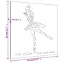 vidaXL Décoration murale jardin 55x55 cm motif de danseuse de ballet, décoration murale extérieure, art mural de jardin, décorat