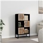 Credenza Nera 70x35x125 cm in Legno Multistrato