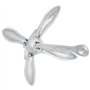 vidaXL Ancre Pliable avec Corde, Accessoire de Kayak, Système d'ancrage Grappin, Ancre de Bateau, Argenté 8 kg Fonte Galvanisée 