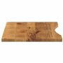 vidaXL Dessus de Bureau avec Courbe 80x50x2,5 cm manguier Massif Brut