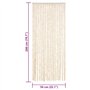 vidaXL Rideau anti-mouches beige et blanc 56x200 cm chenille