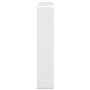 vidaXL Supports d'étagères pour lavabo 2 pcs blanc rectangulaire acier, support mural, support d'étagère mural, support de fixat