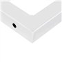 vidaXL Supports d'étagères pour lavabo 2 pcs blanc rectangulaire acier, support mural, support d'étagère mural, support de fixat