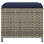 vidaXL Tabourets de Jardin avec Coussins Lot de 4 Gris résine tressée