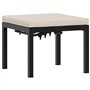 vidaXL Tabouret de Jardin avec Coussin Noir Acier Enduit de Poudre