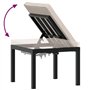 vidaXL Tabouret de Jardin avec Coussin Noir Acier Enduit de Poudre, siège de Jardin, Tabouret d'extérieur, siège Cube, siège d'e