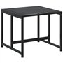 vidaXL Tabourets de Jardin 4 pcs Noir Acier et textilène, siège de Jardin, Tabouret d'extérieur, siège Cube, siège d'extérieur, 