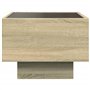 vidaXL Table d'appoint avec miroir LED Infinity – Table basse moderne en chêne Sonoma avec lumières RVB et bois d'ingénierie – 4