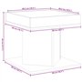 vidaXL Table basse avec miroir LED Infinity - Chêne fumé - Bois d'ingénierie - Design carré moderne - 50 x 50 x 45 cm