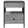 vidaXL Table de chevet avec LED Infinity - Structure en bois/métal - Gris Sonoma - 40 x 40 x 51 cm - Charge maximale : 40 kg
