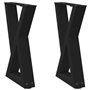 vidaXL Pieds de table basse 2 pcs noir 28x(42-43
