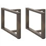 vidaXL Pieds de Table Basse Forme de T 2pcs Acier Naturel 70x25x(42-43) cm Acier
