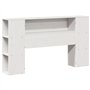vidaXL Tête de lit avec Rangement Blanc 160 cm Bois Massif de pin