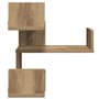 vidaXL Étagères d'angle murales 2 pcs chêne Artisanal 40x40x49,5 cm, étagère Murale, étagère Suspendue, étagère Murale Suspendue