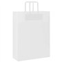 vidaXL Sacs en Papier Kraft 250 pcs avec poignées Blanc 32x12x42 cm