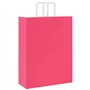 vidaXL Sacs en Papier 50 pcs avec poignées Rose 32x12x42 cm, Sac en Papier, Sac Cadeau en Papier, Sac Cadeau en Papier, Sac