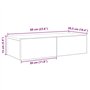 vidaXL Étagère Murale et tiroirs Blanc 60x26,5x15 cm Bois d'ingénierie