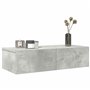 vidaXL Étagère Murale avec tiroirs Gris béton Bois d'ingénierie