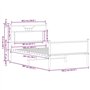 vidaXL Cadre de lit sans Matelas chêne Marron 100x200 cm