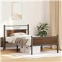 vidaXL Cadre de lit sans Matelas chêne Marron 100x200 cm
