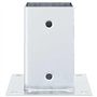 vidaXL Bases de poteau carrées 12 pcs argent 91x91 mm acier galvanisé, base de clôture en béton, base de poteau de clôture, supp