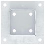 vidaXL Bases de poteau carrées 12 pcs argent 91x91 mm acier galvanisé, base de clôture en béton, base de poteau de clôture, supp