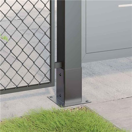 vidaXL Bases de poteau carrées 12 pcs anthracite 81x81 mm