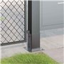 vidaXL Bases de poteau carrées 12 pcs anthracite 81x81 mm
