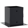 vidaXL Bases de poteau carrées 4 pcs anthracite 101x101 mm