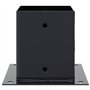 vidaXL Bases de poteau carrées 4 pcs anthracite 101x101 mm, base de clôture en béton, base de poteau de clôture, support de pote