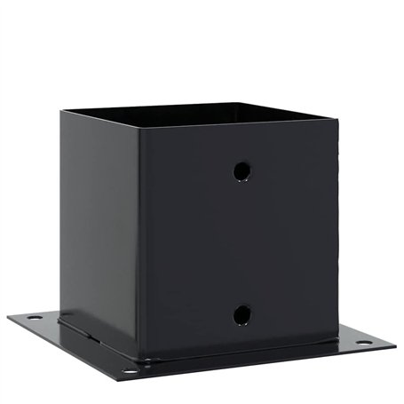 vidaXL Bases de poteau carrées 4 pcs anthracite 141x141 mm