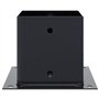 vidaXL Bases de poteau carrées 4 pcs anthracite 141x141 mm, base de clôture en béton, base de poteau de clôture, support de pote