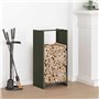 vidaXL Portant de Bois Chauffage Vert Olive 40x30x80 cm