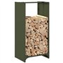 vidaXL Portant de Bois Chauffage Vert Olive 40x30x80 cm