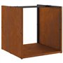 vidaXL Étagère à Bois 40x40x40 cm Acier résistant aux intempéries