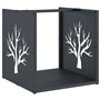 vidaXL Portant de Bois Chauffage Anthracite 40x40x40 cm