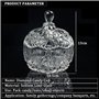 QUUPY Sucrier en verre cristal 260 ml avec couvercle pour bonbons, chocolats
