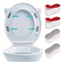 Lot de 8 pare-chocs universels de rechange pour siège de toilette avec adhésif puissant pour la maison, l'hôtel et l'école (blan