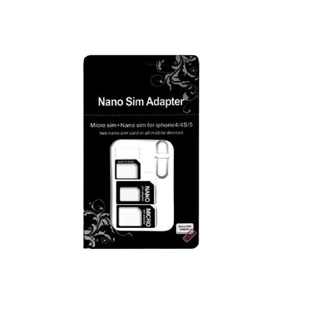 Nano SIM et micro SIM Cartes Kit Adaptateur pour Smartphone