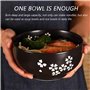 zaqiming Bols à Ramen en céramique 1000ML Noir Japonais Bol à soupe pour Céréales Salade Dessert Pâtes Soupe, Va au Lave-Vaissel