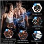 Yonars Ceinture Abdominale Electrostimulation, Electrostimulateur Musculaire Fessier/Abdos 8 Modes avec USB, Ceinture Musculatio