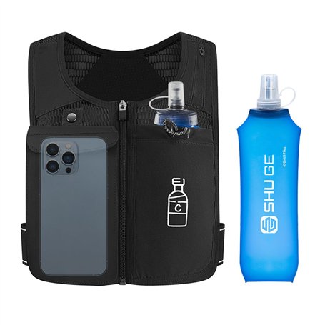 HMAKGG Unisexe Gilet d'Hydratation avec Bouteilles 470ml