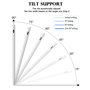 Stylet iPad, Pencil Pour iPad 2018-2022 avec Recharge Rapide, Inclinaison Palm Rejection & Adsorption Magnétique, Stylet Compati