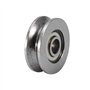 20 pièces 1.4mm profond métal V rainure Guide poulie roulement roue Rail roulements à billes roue 3x12x4mm