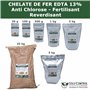 Solu'Control Chélate de Fer EDTA 13%, Anti-chlorose, Fertilisant, Reverdissant, 1 kg